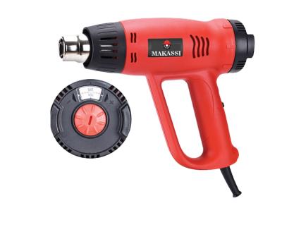 China MAKASSI 2000W Digital Temperature Display Pneumatic Air Gun Fan Gun Portable Hot Heat Gun for sale