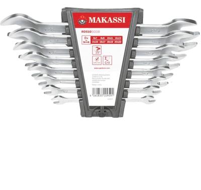 China MAKASSI 8pcs Open End Durable Double Wrench Set Tolls Set Wrench Combination Wrench Set for sale