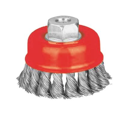 China Durable crimped wire cup brush CRIMPED BY MAKASSI wire cup brush WIRE CUP BRUSH for sale