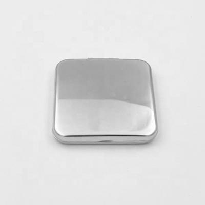 China Makeup Mirror Beauty Mirror Mini Pocket Square Mirror Full Magnifying Stainless Steel for sale