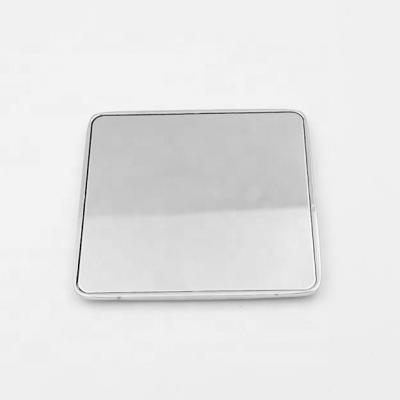 China Makeup Mirror Beauty Mirror Mini Pocket Square Mirror Full Magnifying Stainless Steel for sale