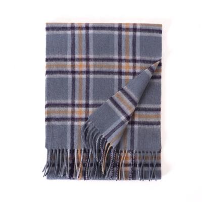 China Winter Classic 100% Wool Mens Australian Wool Scarf Warm Checked Light Weight Knitted Striped Scarves for sale