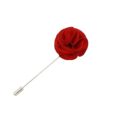 China Fabric And Metal Mens Satin Lapel Pins Handmade Boutonniere Pins for sale