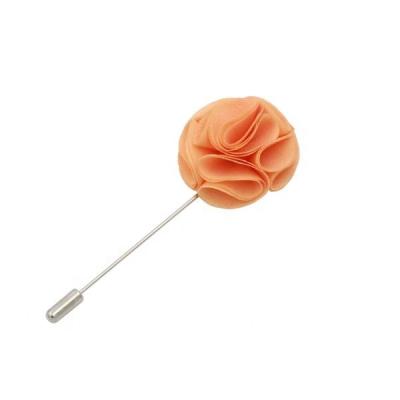 China Fabric and Metal Men's Rose Lapel Pin Fabric Flower Brooch Corsage Suit Wedding Gift for sale