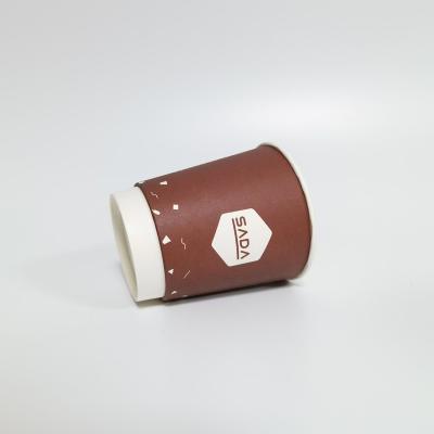 China Biodegradable Disposable Kraft Paper Coffee Cups Pla With Lid Logo Custom Printed Double Wall Cup 290ml for sale