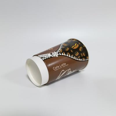 China Biodegradable Paper Custom Printed Thickened Coffee Cups For Hot Cold Drinks And Ice Cream Cocos Coffee Shop Supplies 2022 New Style for sale