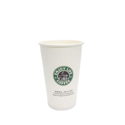 China Disposable factory wholesales bio PLA degradable logo paper coffee cups hot compostable disposable yogurt custom cups for sale