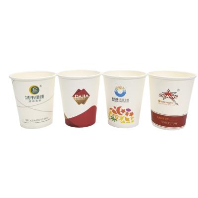 China 9 Ounce Single Wall Cups 9 Ounce Disposable Eco-Friendly Disposable Paper Cardboard Glass Custom Coffee Cup For Hot Drink 250ml for sale