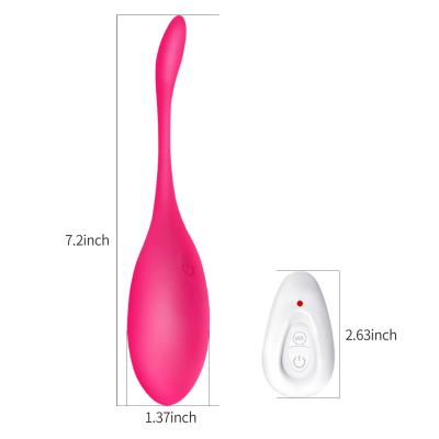 China Rechargeable Wireless Remote Control Female Egg Vibrator Waterproof Silicone Vibrator 10 Modes Female Vibrator for sale