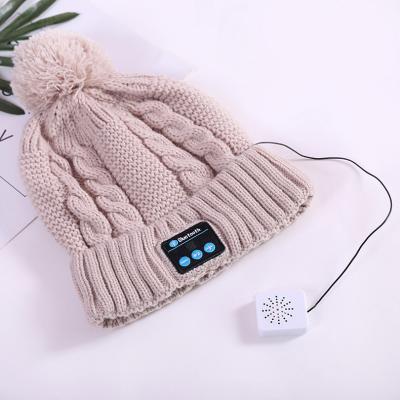 China 2022 Wholesale Wireless Headband Hat Music Gorras Earphone Knitted Beanie Hat Gorras Blue Tooth Hat for sale