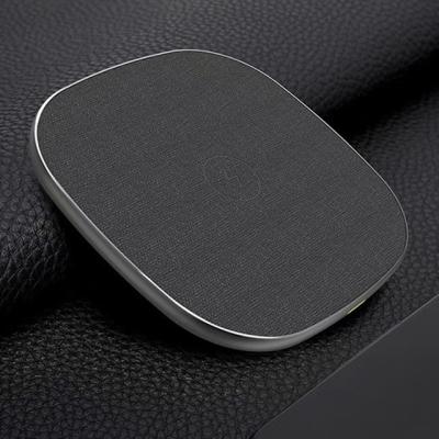 China 2019 OEM Smart Earphone TS09S Office Leather Table Hot Square Wireless Charger 15W Amazone 15W Aluminum Foil for sale