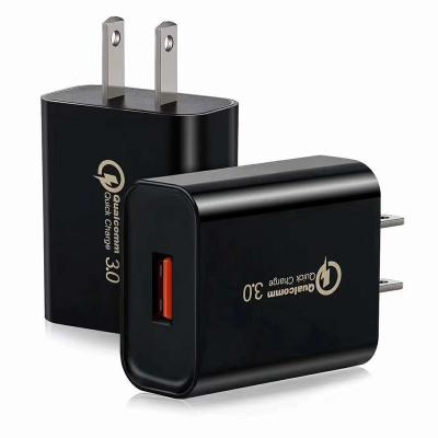 China QC3.0 Wall Charger Free Sample US EU AU USB Charger PD 18W QC3.0 Fast Charger Wall for sale