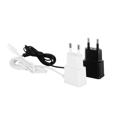 China Wall Charger Shenzhen Factory Price US EU Plug Single USB 5V 1 Amp 2 Amp Travel Wall Charger With 1.5m Cable For USB Devices for sale