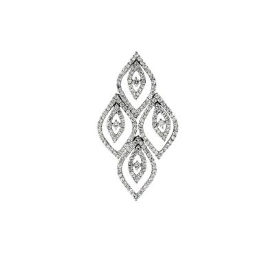 China Other OEM Popular Luxury Fine Jewelry 18K White Gold High Quality Diamond   Pendant for sale