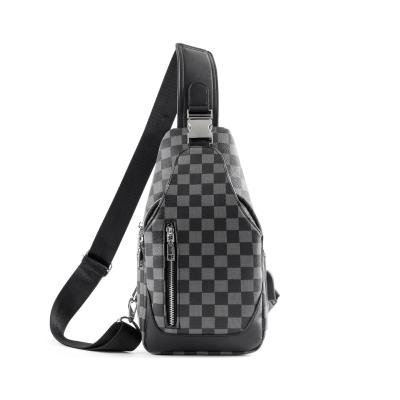 China Fashion High Quality Outdoor Fashion Lattice Youth Sling Bags for sale