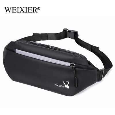 China Water Proof Outdoor Waist Bag New Style Men's Messenger Bag PU Large Capacity Chest Bag for sale