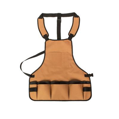 China Environmental Multifunctional Adjustable Belt Oxford Cloth Professional Waterproof Garden Apron With Tool Pocket for sale