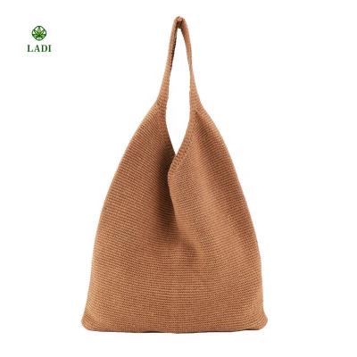 China High Quality Winter New Fashion Pure Color Woolen Shopping Shoulder Bag Women for sale