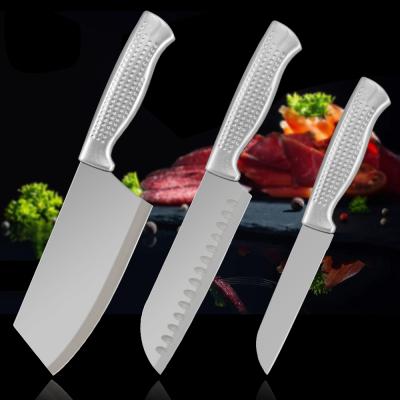 China Sustainable Cooking Knife Set 3PCS Stainless Steel Sharp Chef Utility Santoku Knives Chinese Kitchen Cooking Slicing Knife Food Slicer for sale