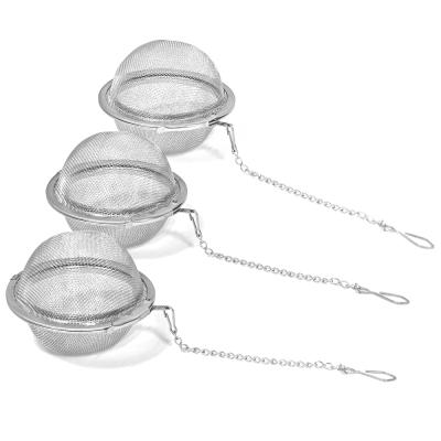 China Viable Stainless Steel Mesh Tea Ball Infuser Loose Leaf Tea Infuser Strainer Interval Diffuser for Natural Tea and Flavoring Spices for sale