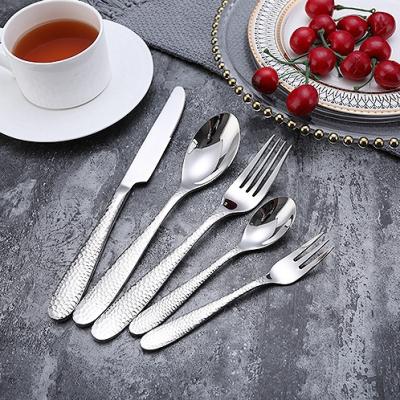 China Amazon Best Seller 20pcs Stocked Cutlery Set Restaurant Stainless Steel Tea Spoons Cutlery Flatware Set Loose Flatware Kitchen Silverware for sale