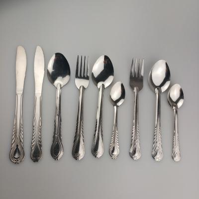 China Cheap Stocked Stainless Steel Cutlery Dinner Spoon Fork Tea Mocha Tea Mocha Machine Packing Polish Promotion Consumption Spoon for sale