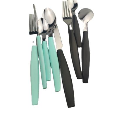 China 6pcs Or 24pcs Cutlery Handle Fatware Set Eco Friendly Strong Plastic South America Market for sale