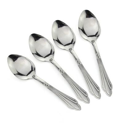 China Stainless Steel Cutlery Dinner Spoon Fork Tea Mocha Tea Mocha Tea Spoon Polish Stocked Packing Promotion Consumption Spoon for sale