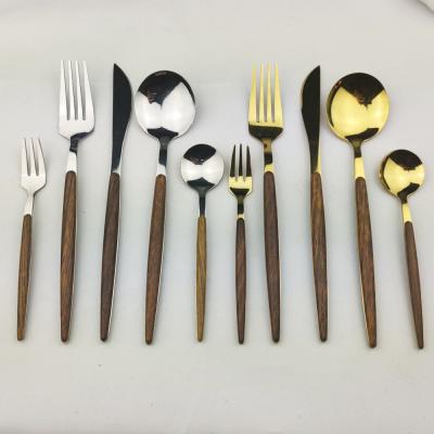 China Western hot sale cutlery 16pcs or 24pcs handle eco-friendly strong plastic fatware set for sale