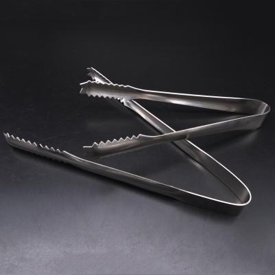 China Viable Factory Direct Premium Stainless Steel Gift Kitchen Grill Food Grade Bread Tongs Customizable Firm Ice Tongs With Logo for sale