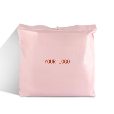 China Biodegradable Mailing Bags Tote Bags Custom Printed Large Poly Logo Mailers Pink Designs Plastic Envelope Bag With Handle for sale