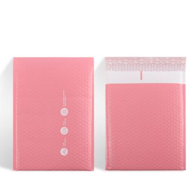 China Anti-Static Custom Printed Pink Logo Designs 6X10 4X8 Large Bubble Mailers Envelopes Padded Shipping Packaging Bags for sale