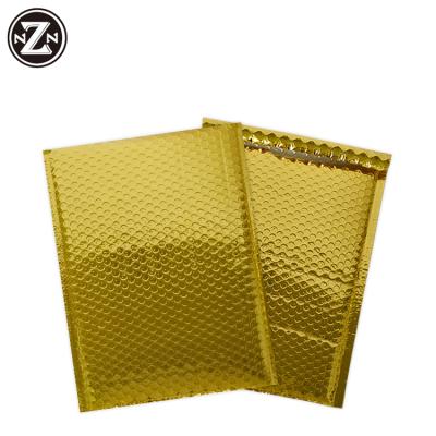 China Wholesale Shock Resistance Gold Metallic Bubble Padded Custom Envelope For Delivery Packaging for sale