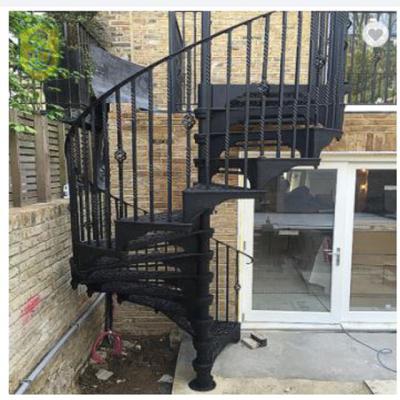 China Modern Curved Spiral Staircase Balustrade Baluster Carbon Steel Or Metal Iron Different Material Body for sale