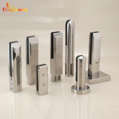 China Frameless Clear Hotel Tempered Glass Stairs Spigot Railings With Stainless Steel for sale