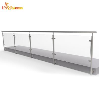 China hotel stainless steel glass balustrade post/baluster post for stairs/balcony for sale