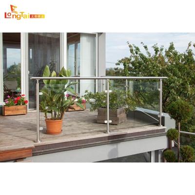 China Modern High Quality Glass Balustrade Balcony Railing Stainless Steel Outdoor Stair Railings for sale