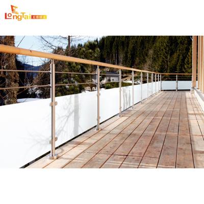 China Modern Stainless Steel Rod And Glass Deck Railings / Steel Balustrade Openwork for sale