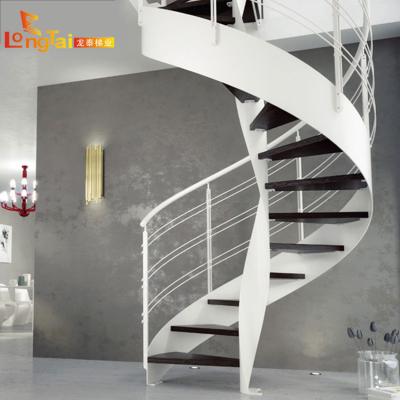 China Modern Modern Residential Stainless Steel Glass Staircase Curved Staircase for sale