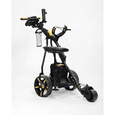 China Golf Trolley 3 Wheel Push Cart NEW Germany 3 Wheel Golf Trolley Golf Bag Model Rental Electric Trolley Topsun for sale