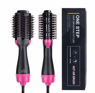 China Ionic 3 in 1 Hair Dryer Brush Stroke Dryer Brush with Ionic Negative for Straightening, Curling, for sale