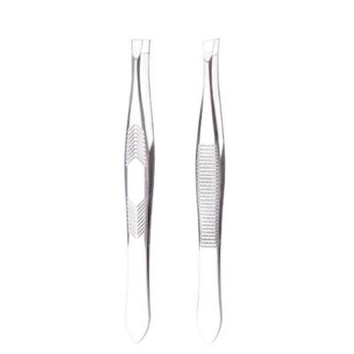 China Flat cheap eyebrow lash tweezers for sale