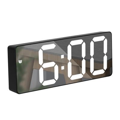 China Files Creative Dropshipping Digital Clock Table Alarm LED Table Clock Digital Alarm Clock Mirror for sale