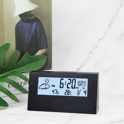 China Files Hot Sales Digital Alarm Clock Thermometer and Indoor Hygrometer Time Clock for sale