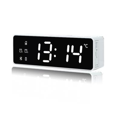 China New Speaker Radio Alarm Clock With Digital Display Mini Led Mirror Alarm Clock Mp3 Fm Radio for sale