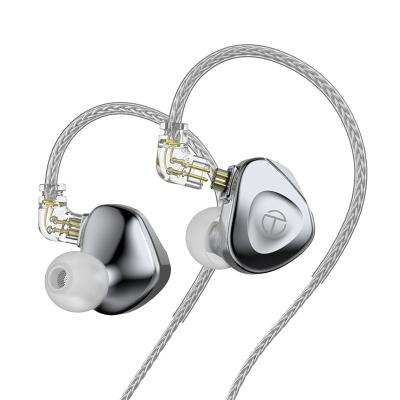 China 2021 Earhook Trn BA15 Pure Metal Wired Earphone Silver Plated Detachable Cable for sale