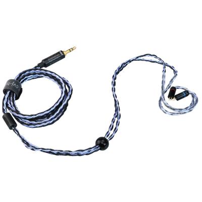 China 3.5mm Twist Texture Earphone Comfortable Port Silver Audio Cable for sale