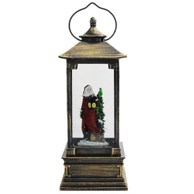 China Home Christmas Lights Santa Claus Scene Light-Up Festival Interior Decoration Gift Led Music Box Lantern for sale