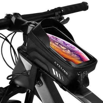 China Water Resistant Hot Selling Cycling Front Frame Phone Bag Upper Pipe Bicycle Bag Waterproof Reflective Touch Screen Tools Bag Case Bike Accessories for sale