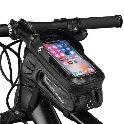 China Water Resistant Hot Selling Cycling Front Frame Phone Bag Upper Pipe Bicycle Bag Waterproof Reflective Touch Screen Tools Bag Case Bike Accessories for sale